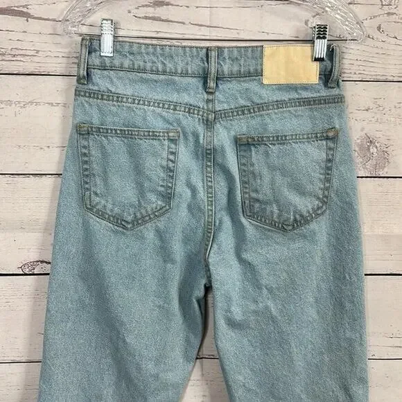 Zara Jeans Womens 6 Blue High Rise Mom‎ Preppy Retro 90s Y2k Light Wash - Picture 6 of 11